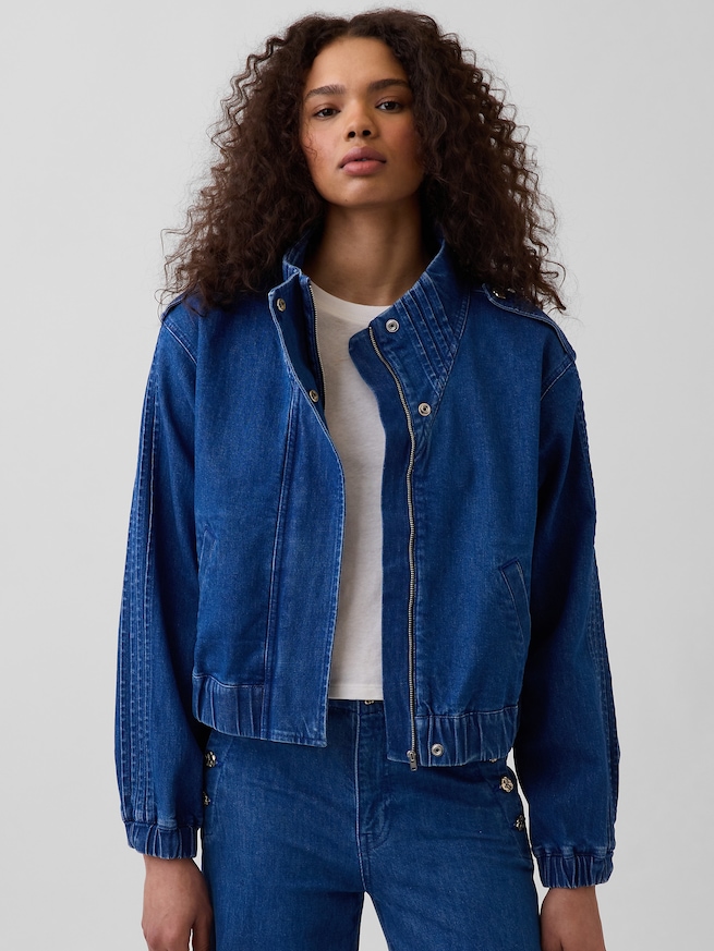 Gap &times; HFR デニム ピンタックジャケット by Atelier Ndigo-0