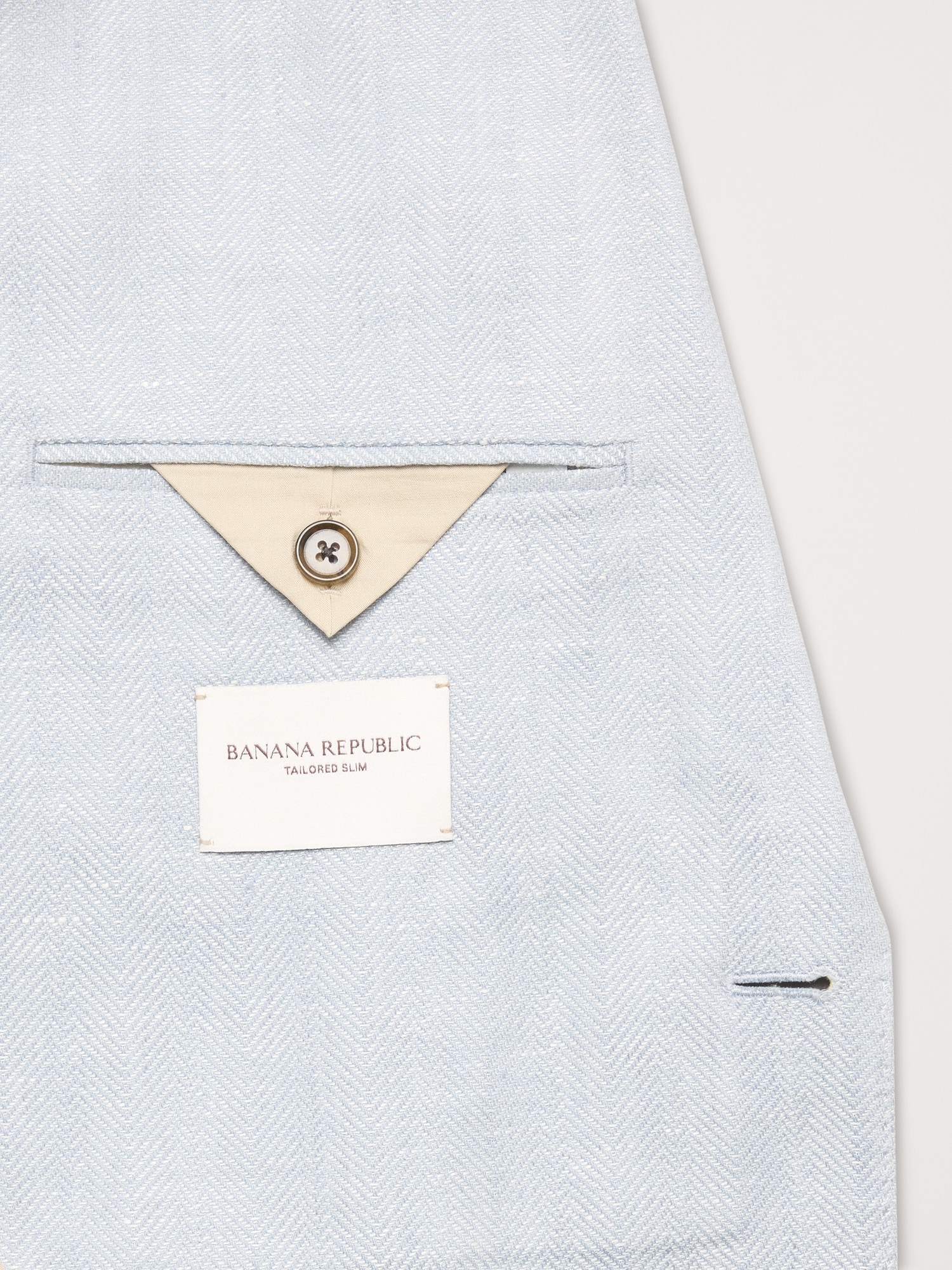 ヘリンボーン リネン メリノ スーツジャケット-6