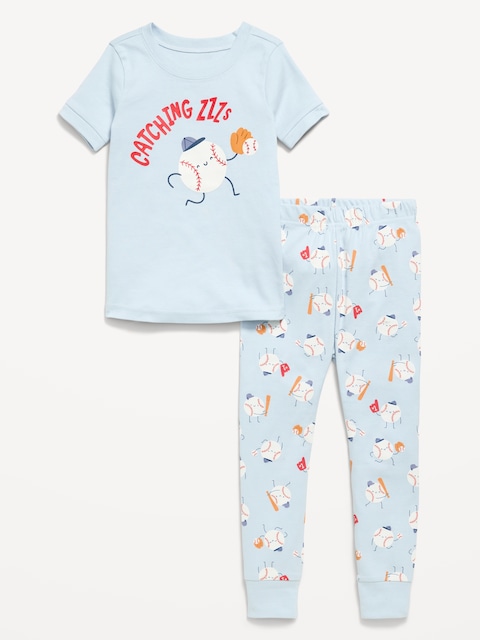 Snug-Fit Printed Pajama Set for Toddler & Baby