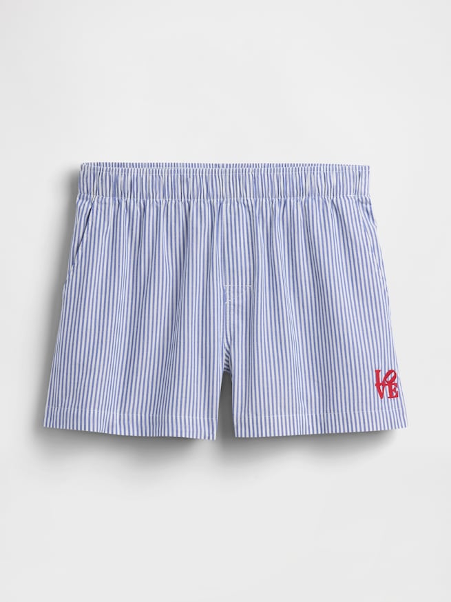 ロバート・インディアナ LOVE ポプリン パジャマ ボクサーショートパンツ-7