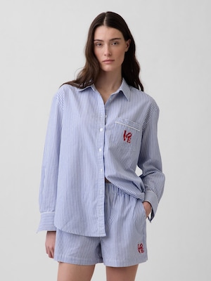 ロバート・インディアナ LOVE ポプリン パジャマ ボクサーショートパンツ