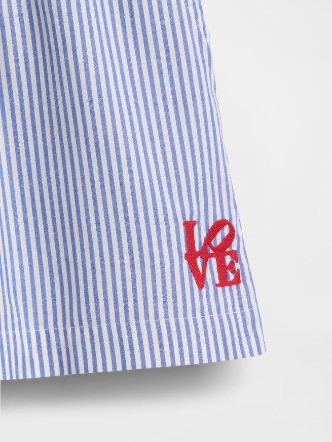 ロバート・インディアナ LOVE ポプリン パジャマ ボクサーショートパンツ-6