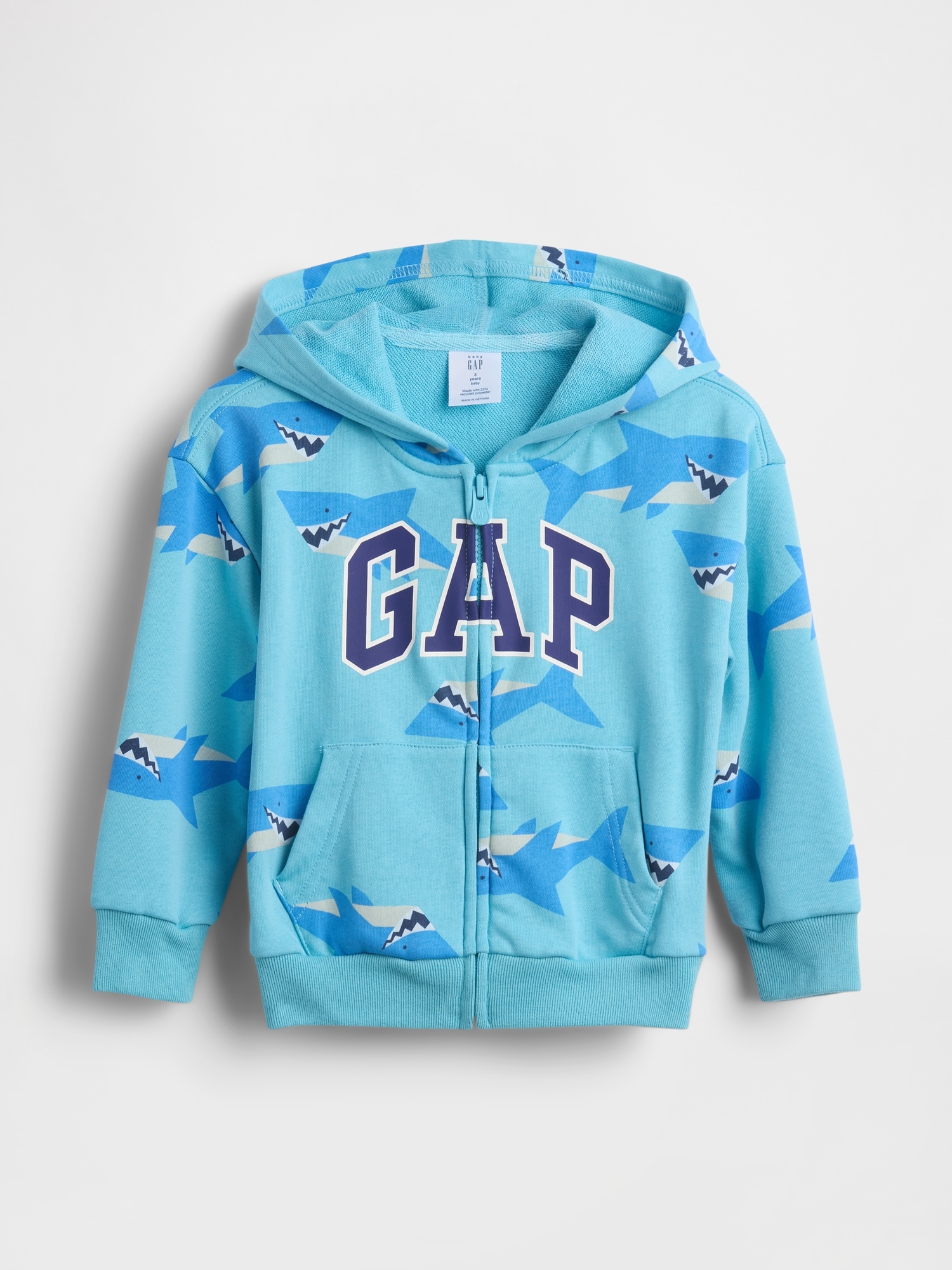 babyGap リラックスフィット GAPロゴ フレンチテリー ジップアップパーカー-0