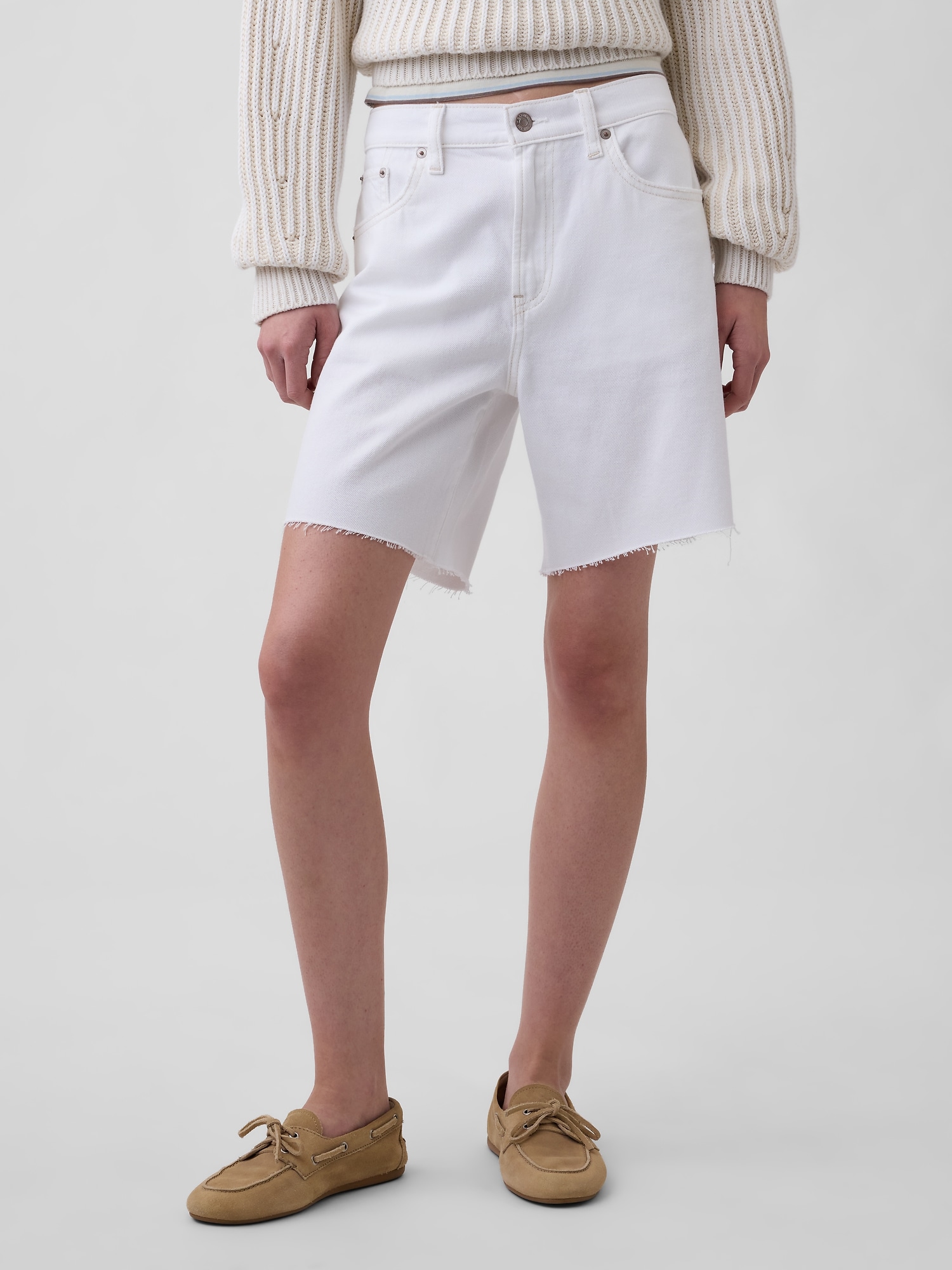 8" Mid Rise UltraSoft Loose Bermuda Shorts