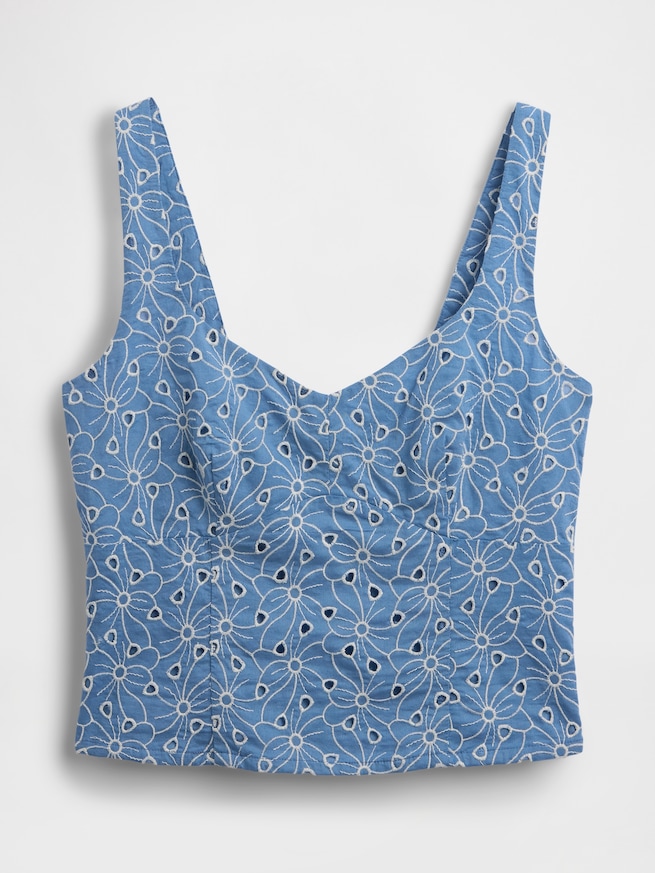 アイレット クロップド ビスチェトップス-6