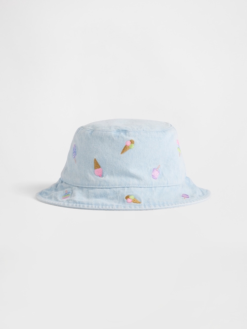 刺しゅう デニム バケットハット (幼児・ベビー)
