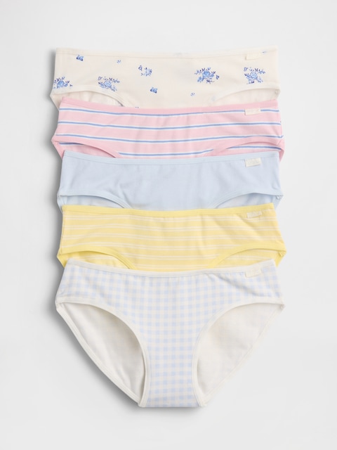 Kids Organic Stretch Cotton Bikini Briefs (5-Pack)