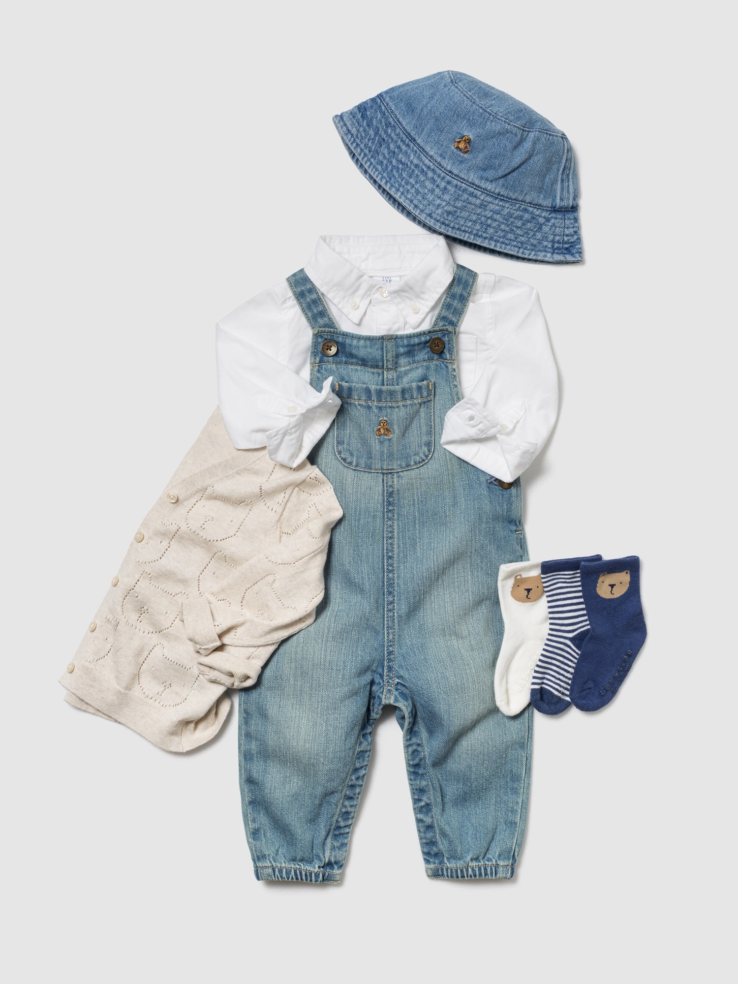 オックスフォード ボディスーツ (ベビー)-4