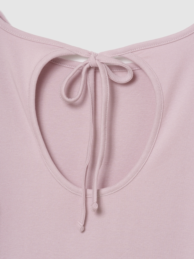 モダン バックタイ Tシャツ-3