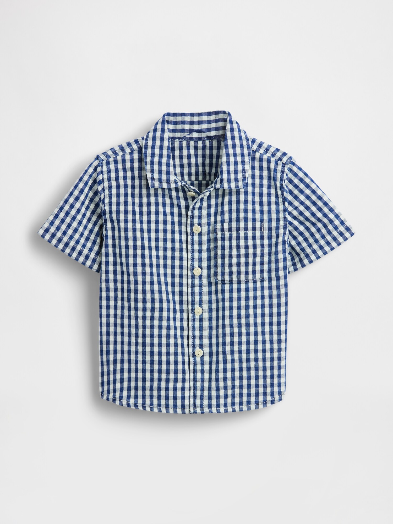 ギンガムチェック デニム ビッグシャツ (幼児・ベビー)-1