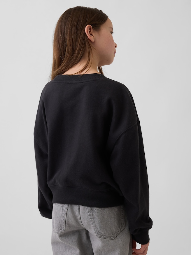 ヴィンテージソフト フレンチテリー クロップド GAPロゴ スウェットシャツ (キッズ)-2