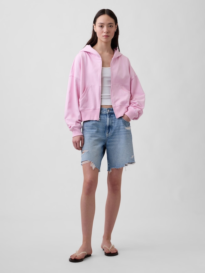 ヴィンテージソフト フレンチテリー ジップアップパーカー-1