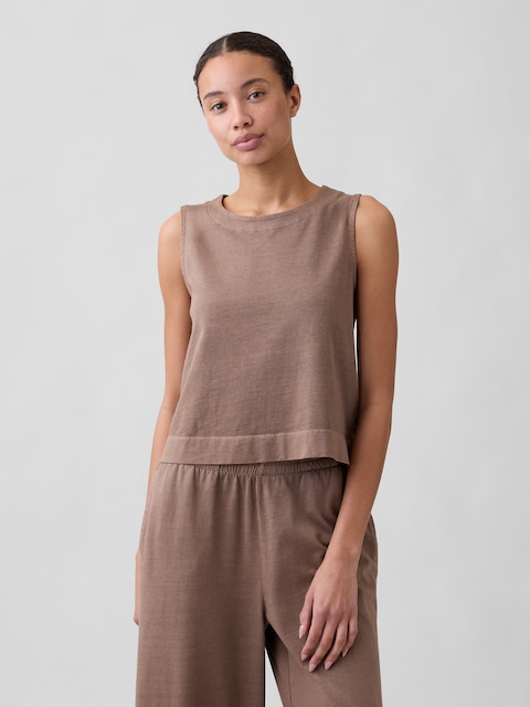 Crewneck PJ Shell Tank Top