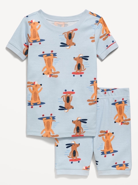 Printed Snug-Fit Pajama Set for Toddler & Baby