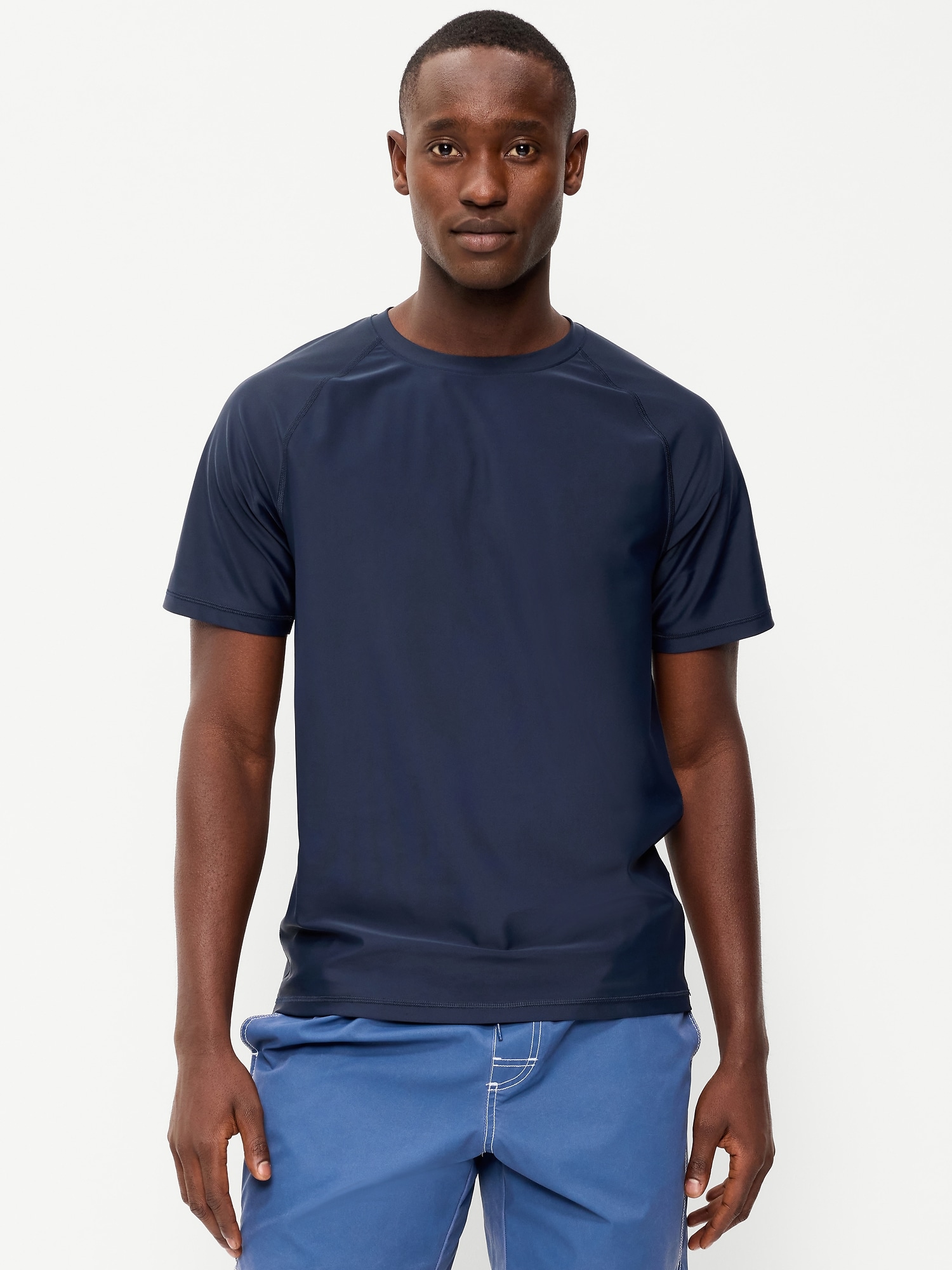 Raglan-Sleeve Rashguard Swim Top