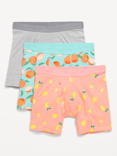 Printed Boxer-Brief Underwear 3-Pack -- 6.25-inch inseam