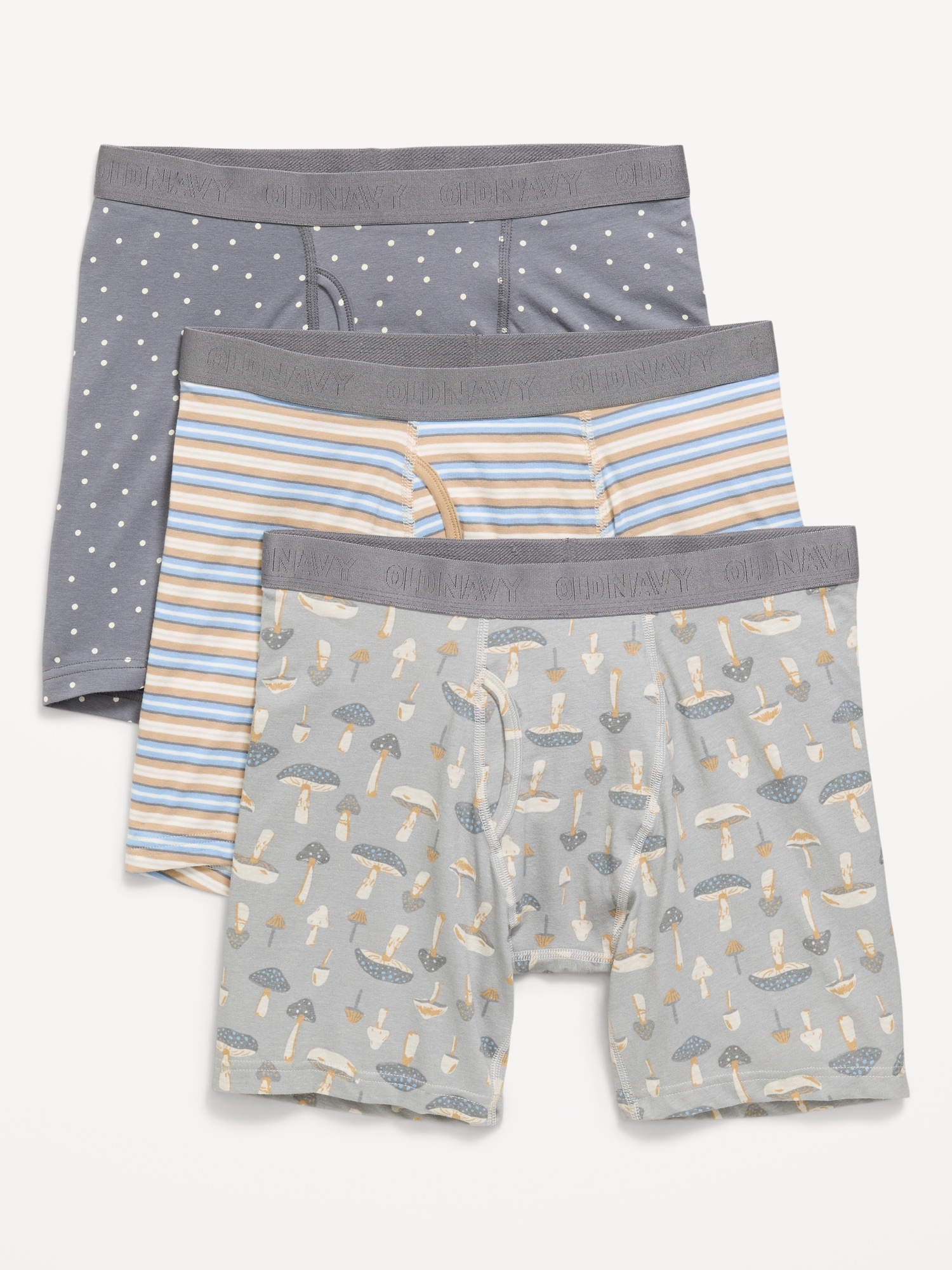 Printed Boxer-Brief Underwear 3-Pack -- 6.25-inch inseam