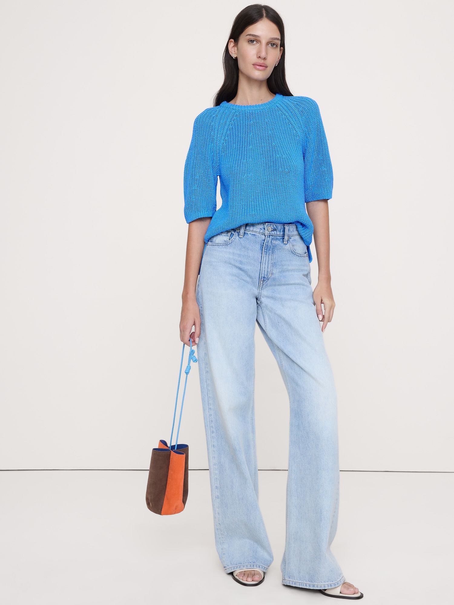 コットン パフスリーブ セーター-0