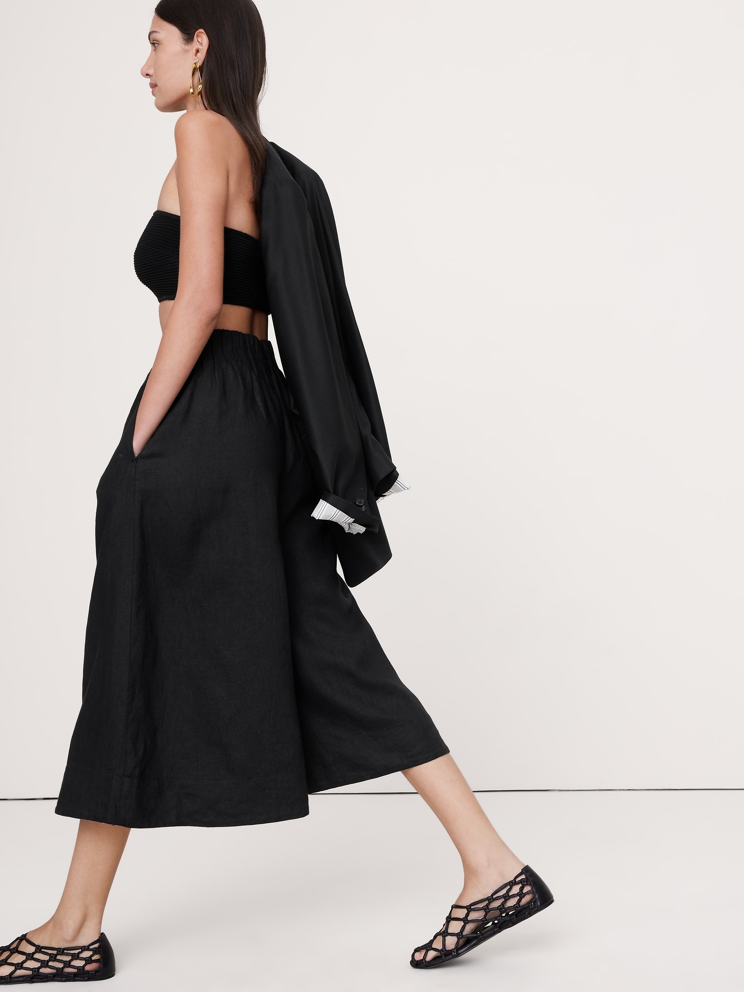 リネン キュロット-3