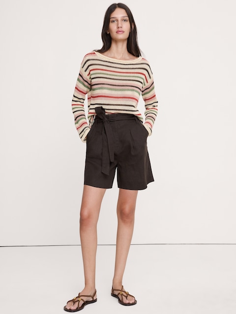 Heirloom Linen Boatneck Sweater