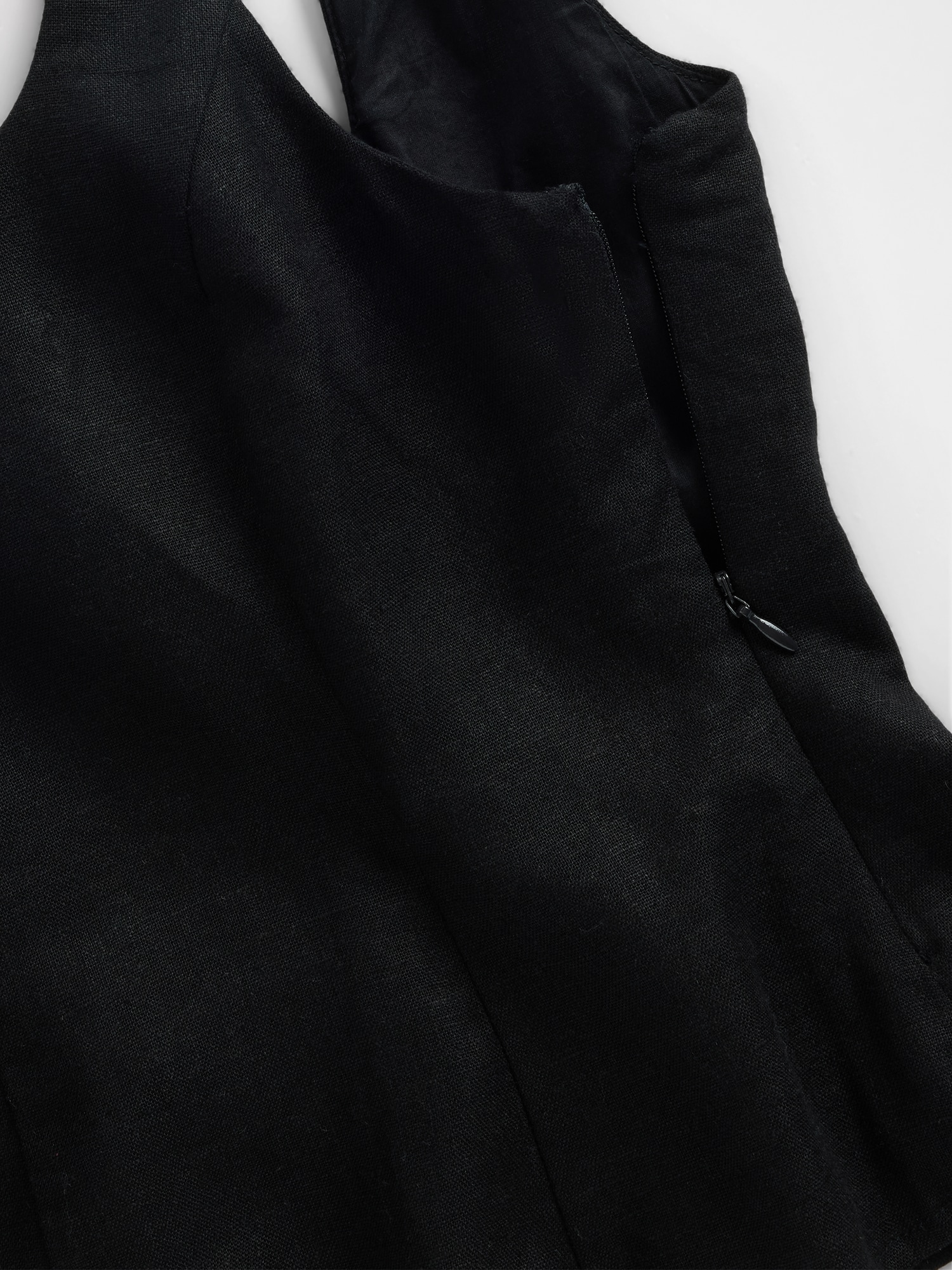 リネンブレンド ペプラムトップス-3