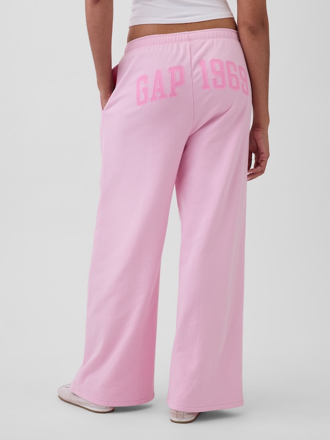 フレンチテリー GAP1969ロゴ バギースウェットパンツ-3