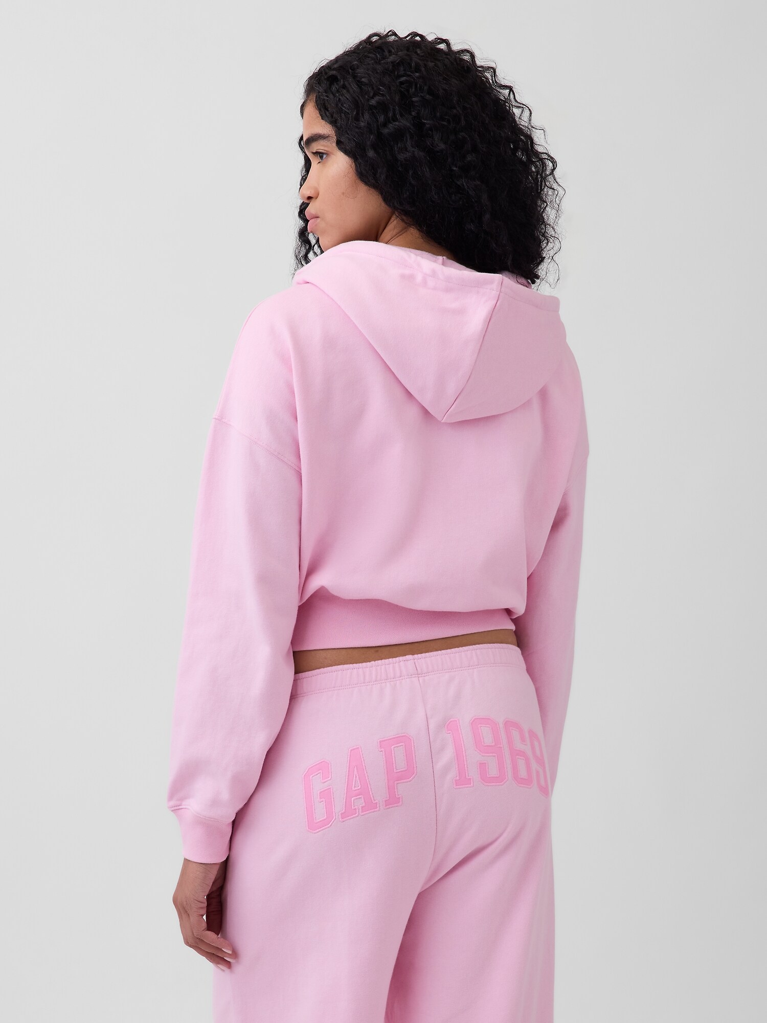 フレンチテリー オーバーサイズ GAP1969ロゴ ジップアップパーカー