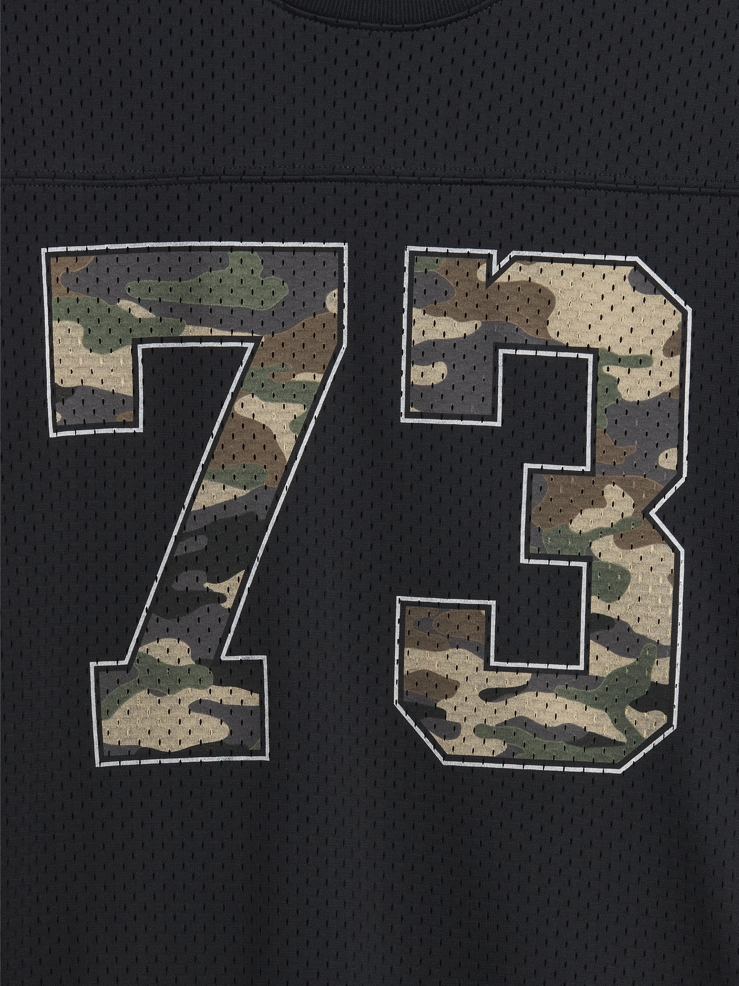 メッシュ オーバーサイズ グラフィック ジャージーTシャツ (キッズ)-4