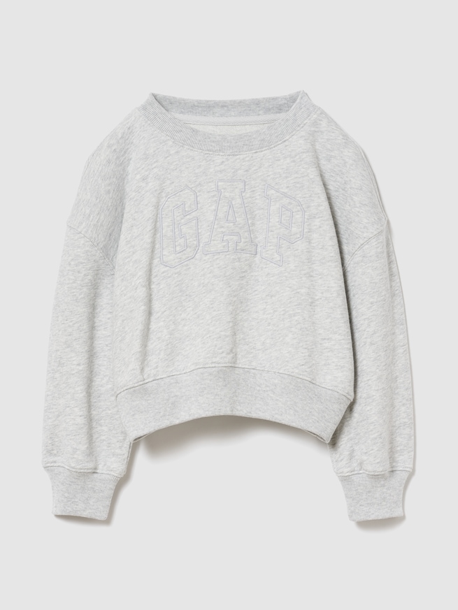 ヴィンテージソフト フレンチテリー クロップド GAPロゴ スウェットシャツ (キッズ)-0