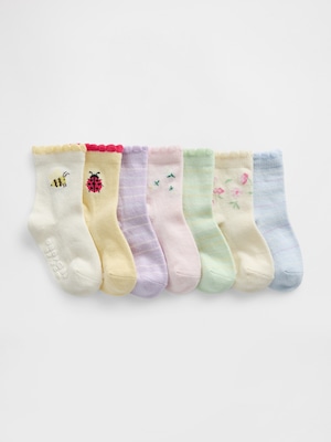 ラッフルフリル クルーソックス 7足セット (幼児・ベビー)