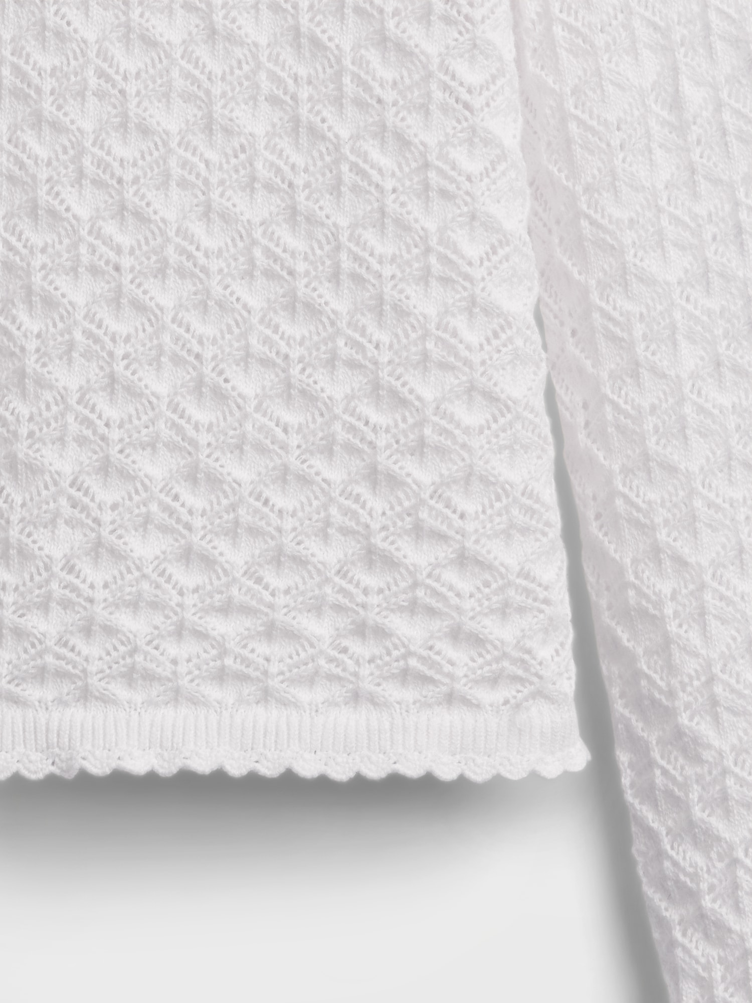 コットン100% ポインテール クロップドセーター-3