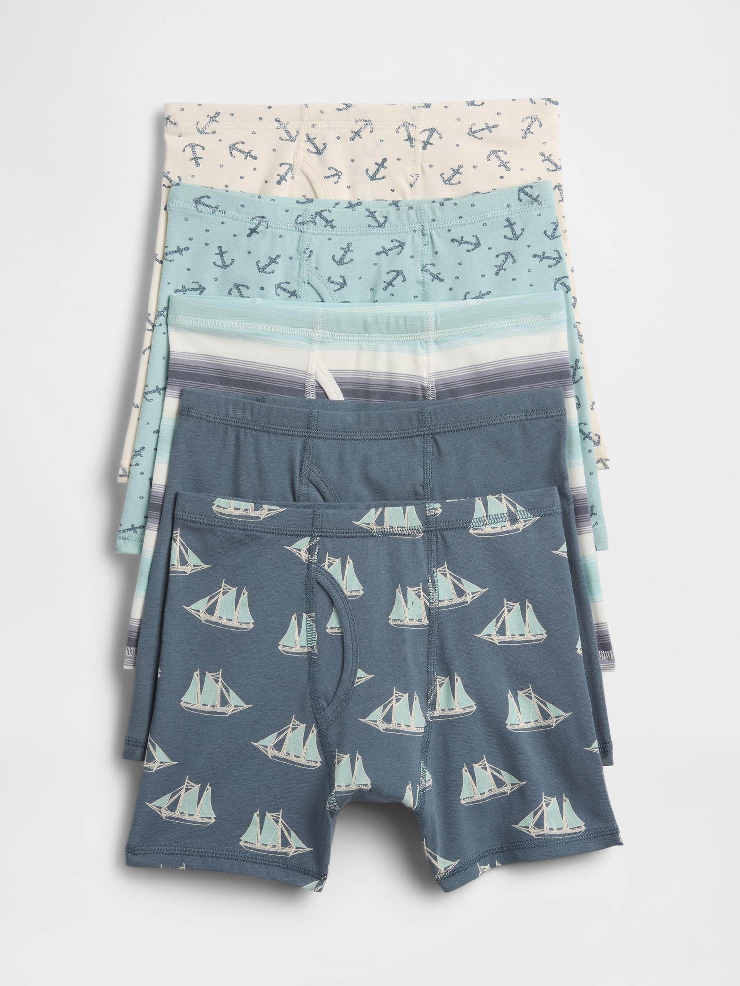 Kids Organic Stretch Cotton Boxer Briefs (5-Pack)