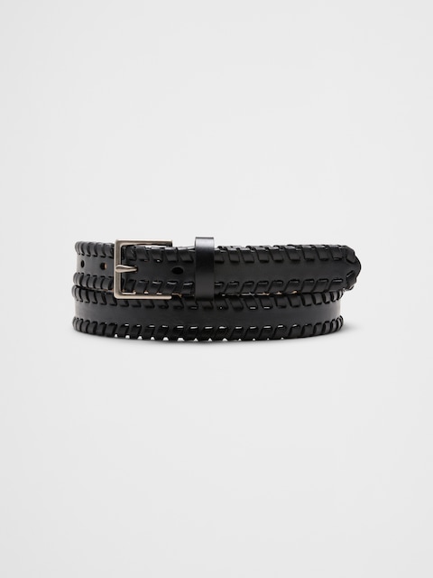 Skinny Whipstitch Belt