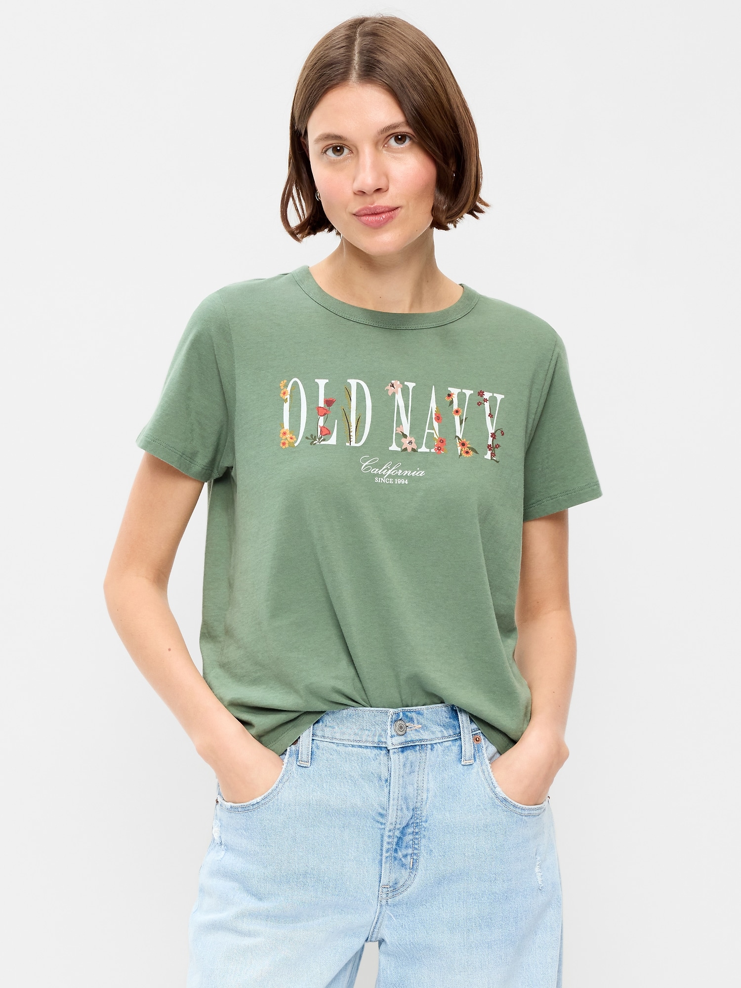 T-SHIRT PASSE-PARTOUT RAS DU COU À LOGO IMPRIMÉ