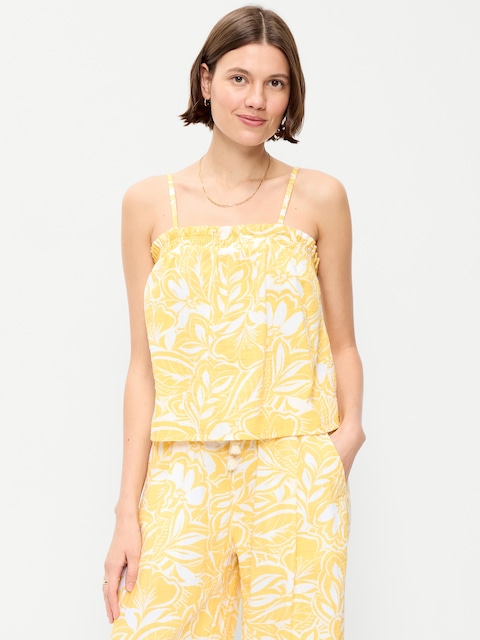 Crinkle Gauze Tank Top