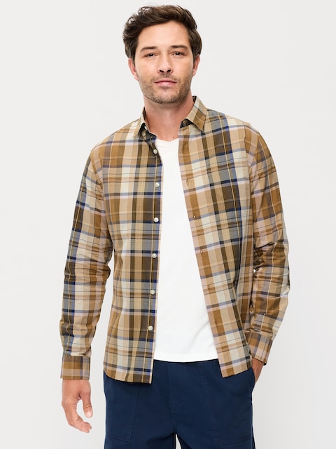 CHEMISE PASSE-PARTOUT À COUPE ÉTROITE À MOTIF