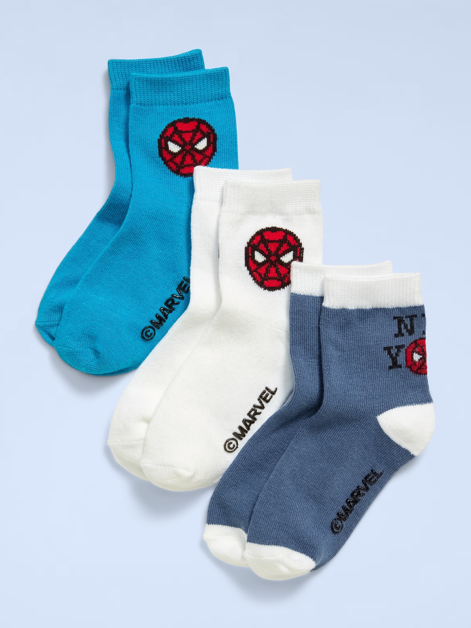 Old Navy x Marvel Spider-Man Unisex Crew Socks 3-Pack for Toddler & Baby - Spider