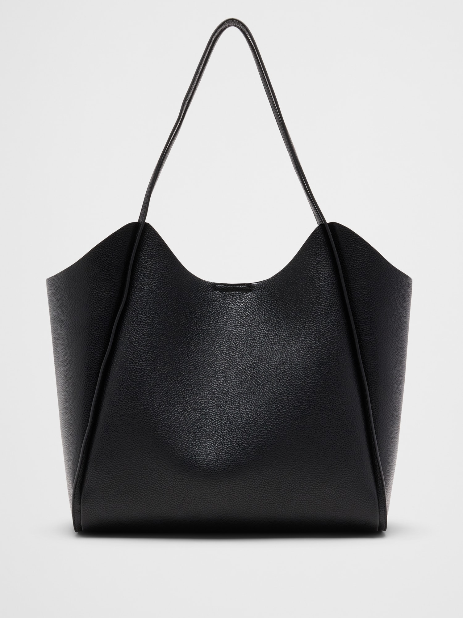 Vegan Leather Modern Bucket Tote