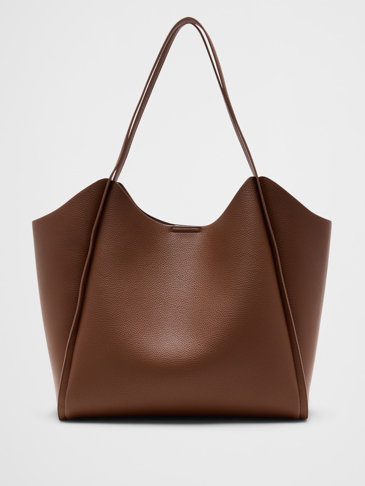 Vegan Leather Modern Bucket Tote