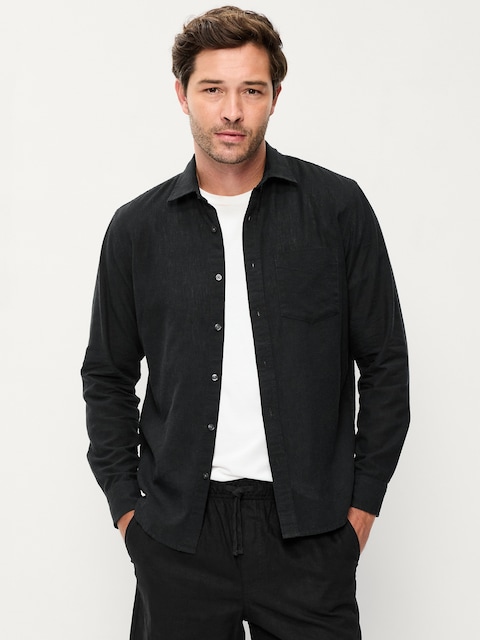 CHEMISE COUPE CLASSIQUE EN MÉLANGE DE LIN