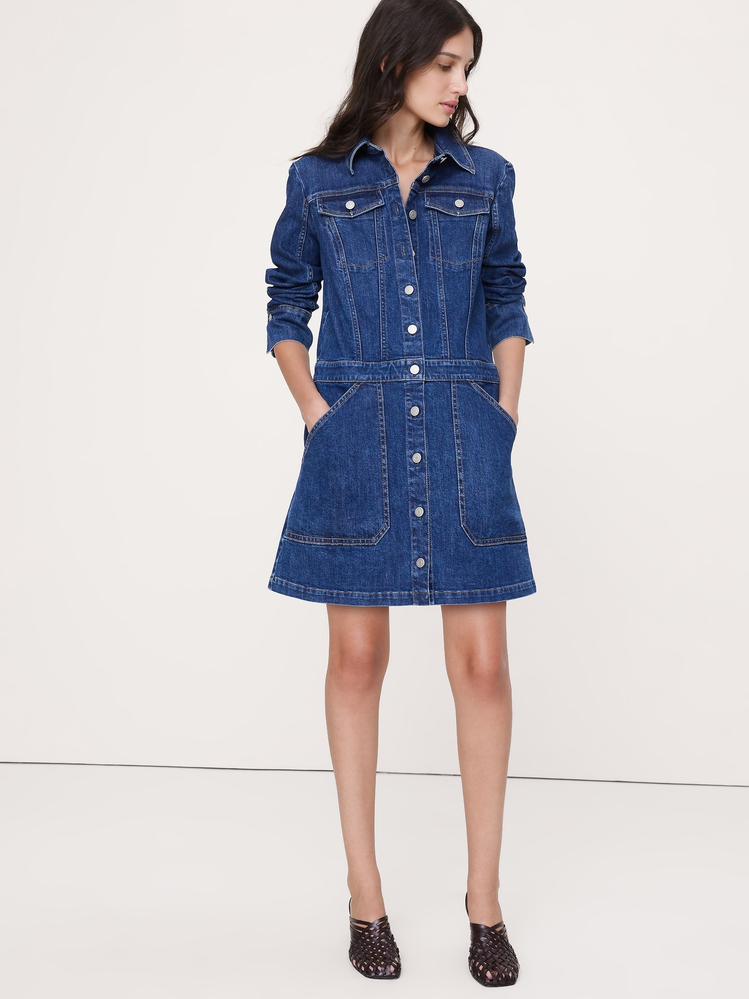 ROBE COURTE CAMIONNEUR EN DENIM