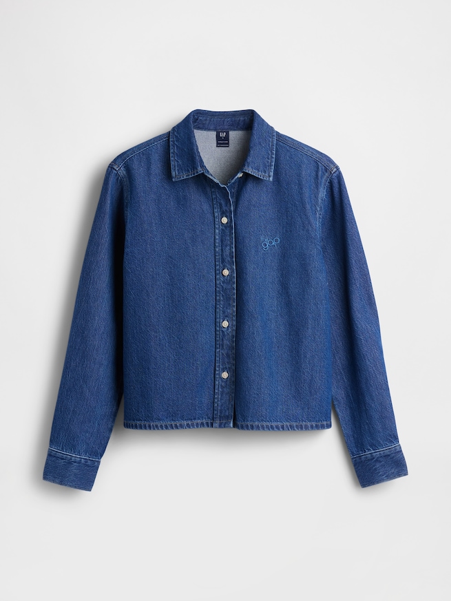 ウルトラソフトデニム GAPロゴシャツ-4