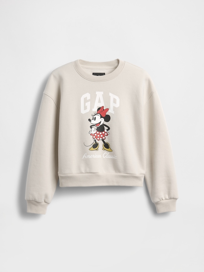 GapKids &times; ディズニー オーバーサイズ ウェッジ GAPロゴ スウェットシャツ-1