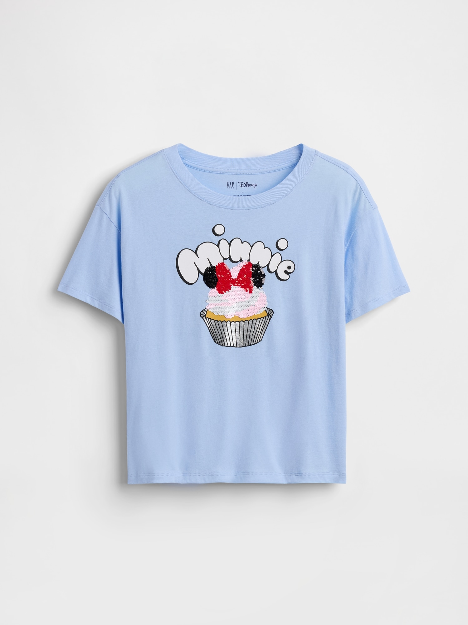 GapKids &times; ディズニー オーバーサイズ フリッピー変身スパンコール グラフィックTシャツ-1