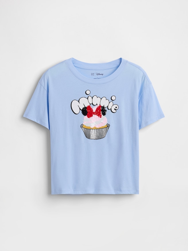 GapKids &times; ディズニー オーバーサイズ フリッピー変身スパンコール グラフィックTシャツ-1