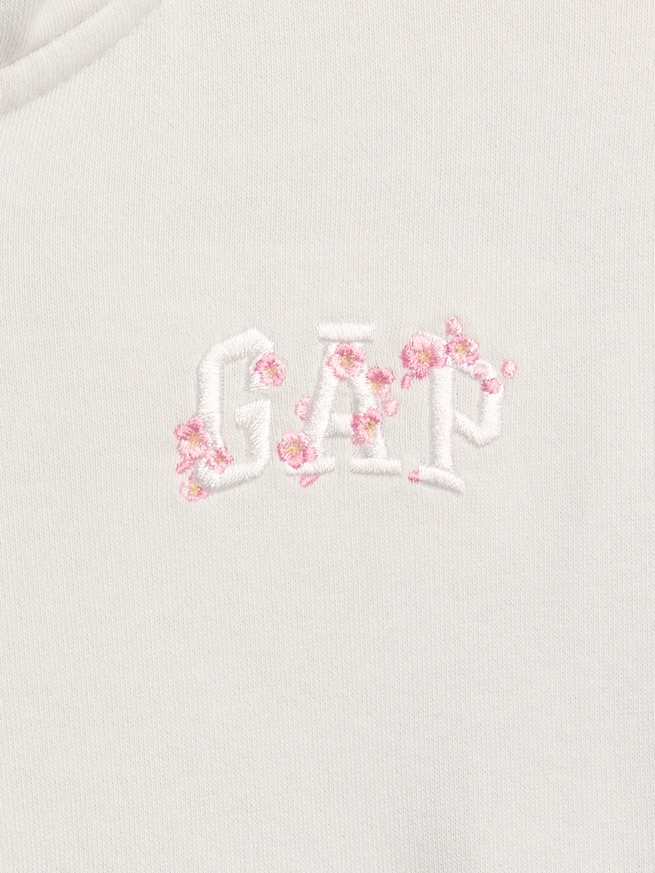 ヴィンテージソフト フレンチテリー オーバーサイズ SAKURA GAPロゴ ジップアップパーカー (キッズ)-3