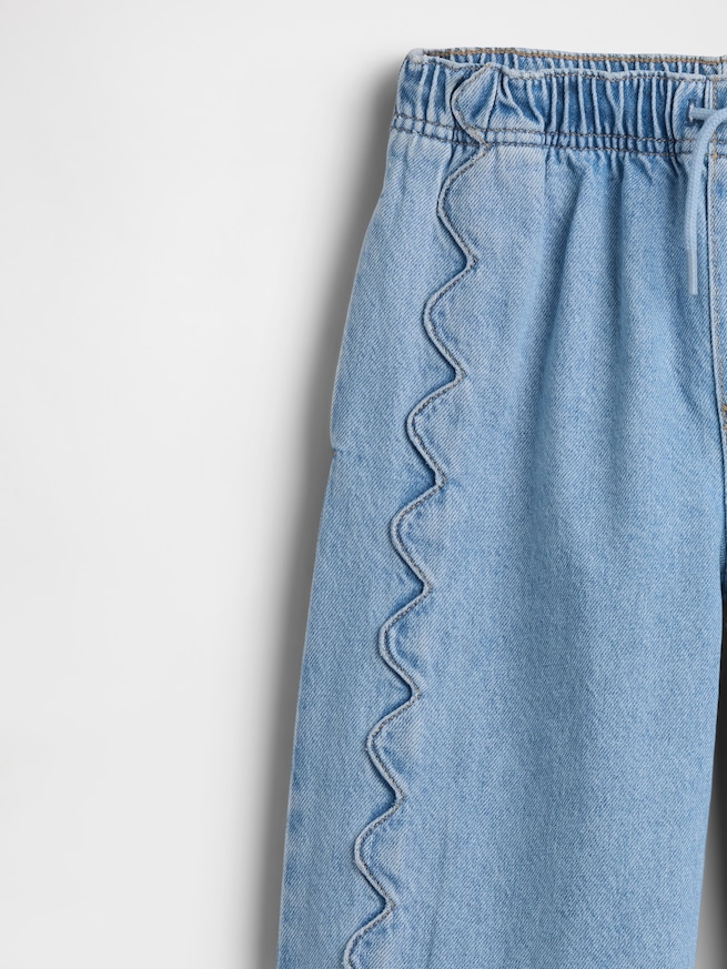 ハイライズ ストライド イージーウエスト ワイド アンクルデニム (キッズ)-4