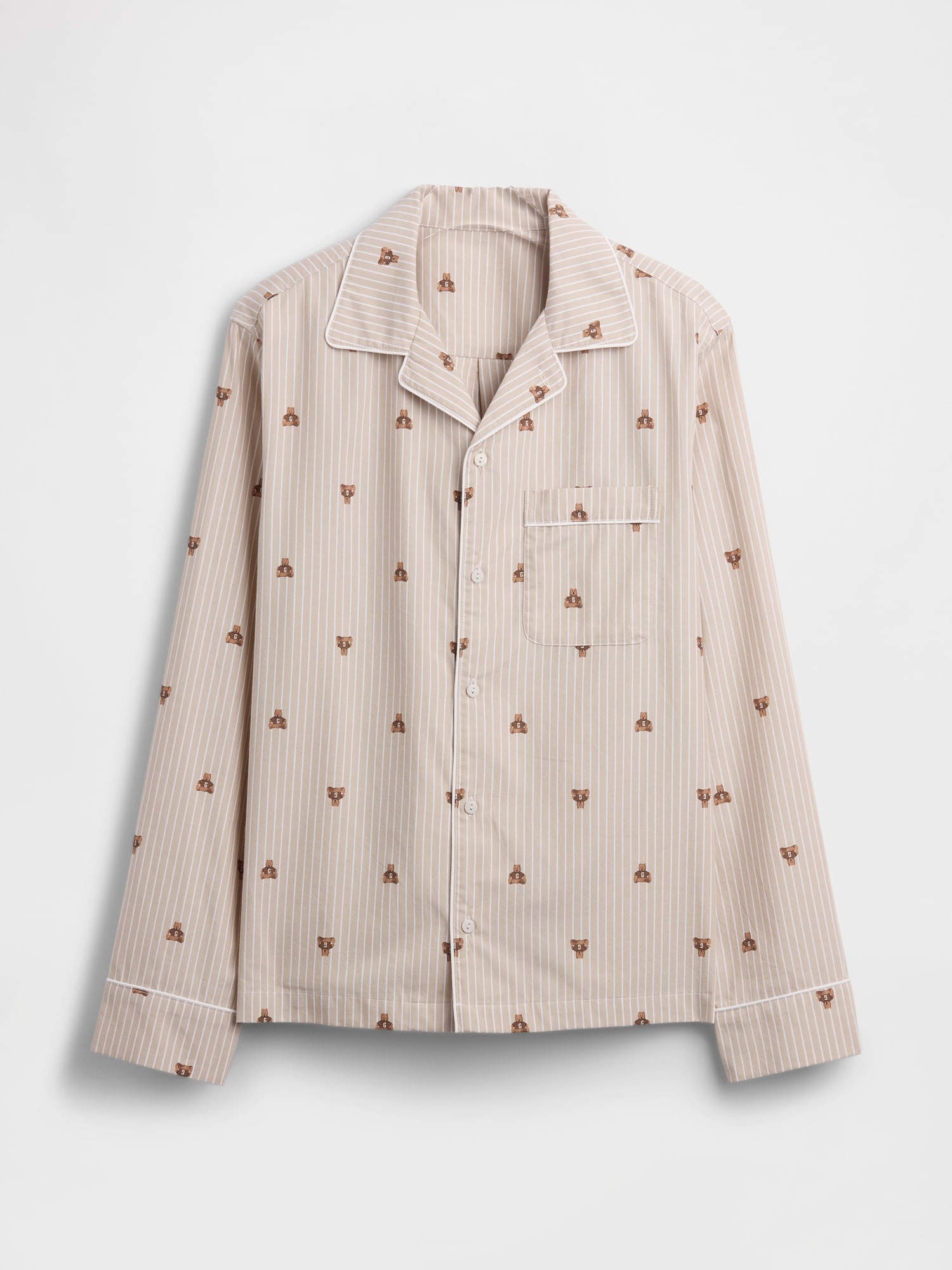 ポプリン パジャマシャツ-4