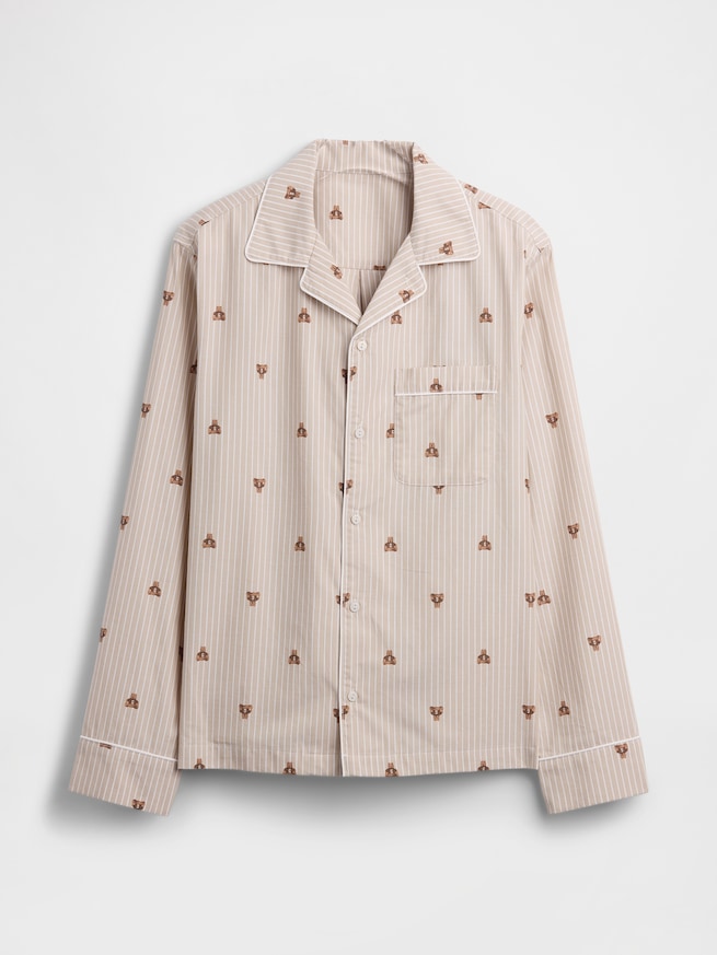 ポプリン パジャマシャツ-3