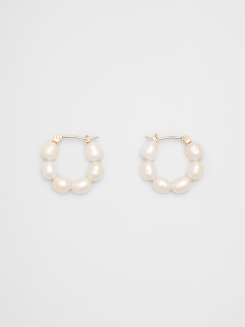 Pearl Hoop Earrings